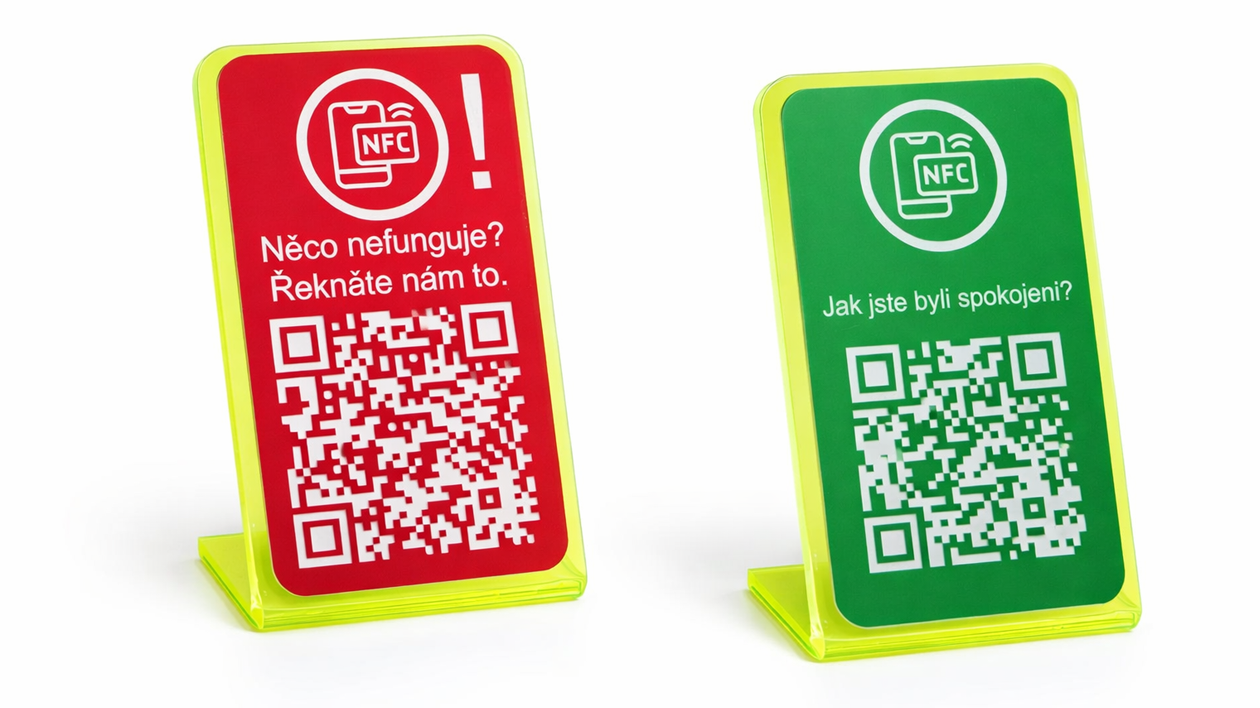 NFC stojánky neon – malé stojánky